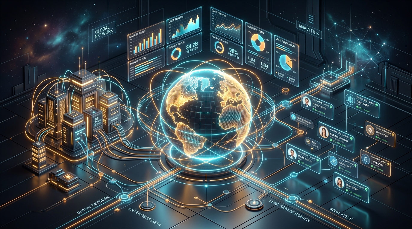 3D Global Technographic Data Intelligence Globe
